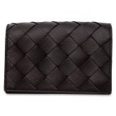 ボッテガヴェネタ BOTTEGA VENETA 名刺入れ カードケース イントレチャート フォンダン ブラウン 茶 メンズ レディース 本革 レザー スナップボタン ビジネス 593115 V3UH2 2132 ゴールド金具