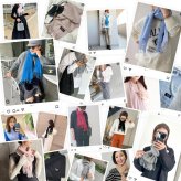 ＜刺繍納期注意＞カシミヤ マフラー レディース カシミヤ100% カシミヤマフラー 【ネコポスで送料無料】【名入れ刺繍可能】 レディースマフラー メンズ 厚手 無地 チェック 秋 冬 母 女性 ブランド ギフト プレゼント 24色 7F (02000014r)