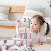知育玩具 2歳から 木製 積み木 ウドゥンブロックス 50ピース 3色展開 おもちゃ 出産祝い 誕生日プレゼント 男の子 女の子 レーベルレーベル
