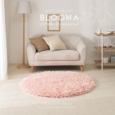 ひらひらパイルのシャギーラグ Blooma（ブルーマ） 約90cm 円形 直径約90cm 円形 ポリエステル お部屋をふわりと彩るシャギーラグ やさしいカラーで空間を明るく上品にまとめ 置くだけで“大人かわいい”雰囲気に整います ピンク、ホワイト
