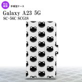 Galaxy A23 GalaxyA23 手帳型スマホケース カバー カエル かえる 白 黒 2022年 10月発売 nk-004s-a23-dr167