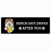 カーサイン 高齢者マーク SENIOR SAFE DRIVER ハイランドフォールド ステッカー シール 長方形 15x5cm 肉球 日本製 車