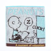 スヌーピー ミニタオル CLICK グレー ハンカチ SNOOPY