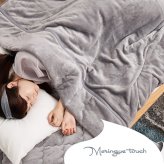 毛布 メレンゲタッチプレミアム 約140×200cm シングル 厚手 洗濯機で洗える 3層構造 フランネル