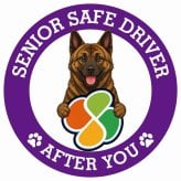 カーサイン 高齢者マーク SENIOR SAFE DRIVER 琉球犬 ステッカー シール 直径13cm 肉球 日本製 車