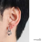 ステンレス スネークピアス 蛇 フープピアス アニマルピアス シルバー 個性的 巻き付く 揺れる メタル 片耳1点 メンズ 男性 金属アレルギー対応 イヤリング