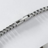 ブレスレット つけっぱなし メンズ 刻印 ステンレス 金属アレルギー ブランド 大人 ダイヤモンド シンプル IDプレート ボックスチェーン スティールシルバーカラー 金アレ サージカルステンレス クリスマス 誕生日 記念日 父の日 プレゼント テラグラティア Terra-gratia【lstb015st】単品