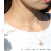 ゴールド ネックレス ハワイアンジュエリー ネックレス 刻印 無料 誕生石入れ可 Wハート 14K K14イエロー＆ピンクゴールド 14k カットあずきチェーン太0.9mm ギフトラッピング可能 彼女 妻 女性 レディース プレゼント ハロウィン 【品番：CG-GP101YP-CH123】