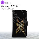 Galaxy A23 GalaxyA23 手帳型スマホケース カバー ピンスト 黒 黄 2022年 10月発売 nk-004s-a23-dr1241