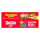 ニトムズ　コロコロ　フロアクリン　スペアテープ　特殊ミシン目　矢じるし印刷　ダブル粘着10巻入（フローリング／タタミ／カーペット／ビニール床）CC8976　日本製　日用消耗品　粘着式クリーナー　まとめ買い　#66568