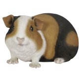 置物 モルモット 茶黒白モルモット 幅23cm woobia ウービア リアル かわいい おしゃれ 玄関 インテリア オブジェ ガーデン テンジクネズミ 動物 アニマル 癒し 棚 北欧 プレゼント ギフト 新築祝い 個性的