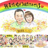 真珠婚のプレゼントに、贈る側の想いまで伝わる記念品です。修正無料・下書き確認付き。安心してご注文いただけます。 似顔絵 プレゼント 結婚記念日 手描き ギフト 贈り物 名入れ 真珠婚 金婚式 銀婚式 家族 両親 夫婦 修正無料 名入れ 下書き確認 実績多数 喜ばれる サプライズ 似てる 記念日 親孝行 真珠婚 結婚30周年 感謝 バレンタインデー 披露宴 オーダーメイド 大量注文 大人数 米寿祝い