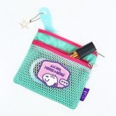 スヌーピー 2ジッパーメッシュポーチ ミント  I LIKEシリーズ SNOOPY