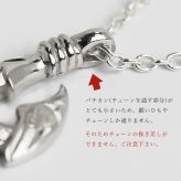 ハワイアンジュエリー ネックレス フィッシュフック モアナ ネックレス 誕生石入れ可 カレイキニ Sサイズ ロジウムコーティング シルバー925 ギフトラッピング可能セット チェーン 長さ選べる ハロウィン 【品番：CG-SP3406】