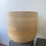 鉢カバー おしゃれ 大型 14号 11号 L M サイズ 植木鉢 KONTON コントン アルマ ユー 丸型 ラウンド 竹 バンブー 室内 屋内 高級 北欧 モダン ナチュラル 観葉植物用 シンボルツリー サボテン 多肉植物 特大 玄関 プランター 底穴なし
