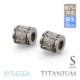 ハワイアンジュエリー ペア ペンダントトップ 金属アレルギー 対応 純チタン 刻印 無料 誕生石 チューブ Sサイズ チェーン別売りステンレスより軽く肌に優しい カップル プレゼント ハロウィン 【品番：TIP401SP】