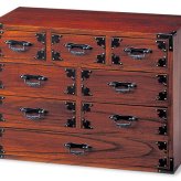 木製金具付四段八ツ引 インテリア 漆器 盆 カタログギフト 景品 粗品
