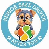 カーサイン 高齢者マーク SENIOR SAFE DRIVER ヨークシャーテリア ステッカー シール 直径13cm 肉球 日本製 車