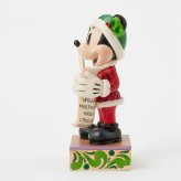 サンタ ミッキー リスト 19.7cm クリスマス | ディズニー トラディションズ ジムショア グッズ フィギュア 人形 置物 彫刻 Jim Shore 正規輸入品