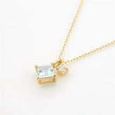 【無料ラッピング】  ヨンドシー 4℃ EAU DOUCE４℃ K10イエローゴールド ネックレス アクアマリン ホワイト トパーズ ブランド 正規品 新品 ギフト プレゼント 人気 おすすめ 誕生日 記念日 クリスマス 送料無料