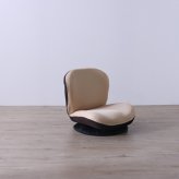 高座椅子 カム 回転式 リクライニング 完成品 360度回転 ブラック・ベージュ W52×D58~92×H52cm座面高15cm 座椅子 リクライニングチェア パーソナルチェア 肘付き ブラック ベージュ おしゃれ