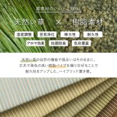 い草×樹脂素材 ハイブリッド 置き畳 綾瀬 約82×82×2.5cm 異素材 丈夫 半畳 縁なし フロア畳 ユニット畳 PP 滑り止め付き