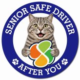 カーサイン 高齢者マーク SENIOR SAFE DRIVER マンクス マグネット 強力 直径13cm 肉球 日本製 車 ステッカー