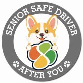 カーサイン 高齢者マーク SENIOR SAFE DRIVER コーギー マグネット 強力 直径13cm 肉球 日本製 車 ステッカー