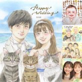 結婚式のギフトに、大切な人に似顔絵を贈りませんか。修正無料・下書き確認付き。安心してご注文いただけます。 贈り物 似顔絵 ウェルカムボード ギフト 手描き プレゼント 名入れ 結婚式 記念 ブライダル 婚礼 ウェディング 新郎 カップル 新婦 両親 下書き確認 名入れ 修正無料 一生もの 実績多数 喜ばれる 親孝行 ウェディング 一生もの 結婚式 思い出 バレンタインデー お祝いの品