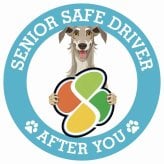 カーサイン 高齢者マーク SENIOR SAFE DRIVER ディアハウンド ステッカー シール 直径13cm 肉球 日本製 車