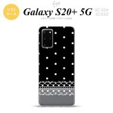 SC-52A SCG02 Galaxy S20+ 5G スマホケース ソフトケース ドット レース B 黒 メンズ レディース nk-s20p-tp359