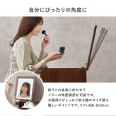 ドレッサー コスボックス 化粧台 ミラー付き 木製 机 幅69cm シンプル 木目 ホワイト ブラウン テレワーク メイクボックス メイクワゴン コンセント付き 収納ボックス コスメ 収納 化粧品 収納付き
