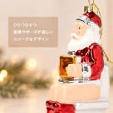 クリスマス 飾り オーナメント キラキラ インテリア オブジェ 置物 サンタ プラサンタ サンタクロース 大きめ スポーツ ツリー 装飾 玄関 ユニーク ギフト プレゼント