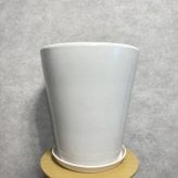 植木鉢 おしゃれ 大型 陶器 13号 受け皿付き セット KONTON コントン WYモダン マット釉 白 ホワイト L 直径40cm 底穴あり 室内 観葉植物 丸型 ラウンド シンプル 北欧 和モダン インテリア リビング 玄関 半磁器 セラミック 焼き物 大きい フロアポット WY-PR1W13P