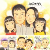 結婚10周年のギフトに、感謝の気持ちが伝わる似顔絵ギフト。初めての似顔絵注文でも安心です。 ギフト 結婚記念日 似顔絵 贈り物 手描き プレゼント 名入れ 結婚10周年 銀婚式 結婚記念日 夫婦 家族 両親 名入れ 下書き確認 修正無料 サプライズ かわいい 実績多数 親孝行 周年 感謝 記念日 結婚10周年 親孝行 大人数 快気祝い 感動 メモリアルギフト イラスト 引っ越し 卒寿祝い 初任給