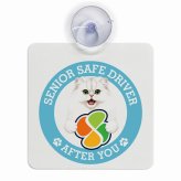 カーサイン 高齢者マーク SENIOR SAFE DRIVER チンチラ 車内用 吸盤タイプ 収れん火災防止タイプ 肉球 日本製 車 ステッカー
