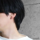 シルバー925 クロスピアス パープルストーン メンズ レディース ユニセックス 十字架 モチーフ アクセサリー 耳飾り スタッド 小ぶり ワンポイント 紫 カラーストーン 重厚 存在感 カジュアル ロック パンク 片耳用 1点