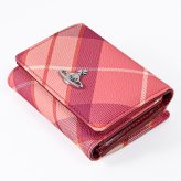 ヴィヴィアンウエストウッド Vivienne Westwood 三つ折り財布 コンパクト がま口小銭入れ付き タータンチェック ウォレット レディース フレッシャーピンク 5115002MW S002L G201 折財布 送別会 誕生日 お中元 結婚祝い 結婚式 彼女 妻 女性 財布 高級 父の日 母の日【スペシャルラッピング660円(別売り)】 即日発送ファッション小物 ホワイトデー