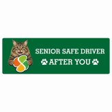 カーサイン 高齢者マーク SENIOR SAFE DRIVER クリリアンボブテイル ステッカー シール 長方形 15x5cm 肉球 日本製 車
