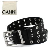 GANNI ガニー ベルト A6586-099 Black Double Eyelet Belt アイレット ブラック