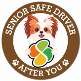 カーサイン 高齢者マーク SENIOR SAFE DRIVER ファレーヌ マグネット 強力 直径13cm 肉球 日本製 車 ステッカー