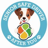 カーサイン 高齢者マーク SENIOR SAFE DRIVER ジャックラッセルテリア ステッカー シール 直径13cm 肉球 日本製 車