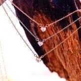 ネックレス ステンレス レディース 1粒ネックレス ジルコニア ピンクゴールド ゴールド シルバー 金属アレルギー チェーン付き サージカルステンレス つけっぱなしOK プレゼント ペア