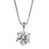 ダイヤモンド ネックレス 一粒 プラチナ Pt900 0.5ct 6本爪 Hカラー SI2クラス Goodカット 鑑定書付き ペンダント レディース シンプル アクセサリー 記念日 誕生日 ギフト