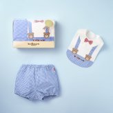 ミキハウス ホットビスケッツ★フォーマル風&ブルマギフトセット【クリアケース付き】ギフトラッピング　出産祝い　誕生日　お祝い　入園祝い　キッズ服　ベビー服