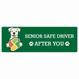 カーサイン 高齢者マーク SENIOR SAFE DRIVER ドゴアルヘンティーノ ステッカー シール 長方形 15x5cm 肉球 日本製 車
