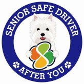 カーサイン 高齢者マーク SENIOR SAFE DRIVER ウエストハイランドホワイトテリア ステッカー シール 直径13cm 肉球 日本製 車