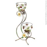 イタリア 家具 ヨーロピアン ヴェローナクラシック アイアンプランター2段  鉢植え 玄関 ヨーロッパ家具 クラシック 輸入家具 アンティーク風 イタリア製 おしゃれ 高級感 エレガント リモート テレワーク 在宅
