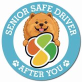 カーサイン 高齢者マーク SENIOR SAFE DRIVER チャウチャウ マグネット 強力 直径13cm 肉球 日本製 車 ステッカー