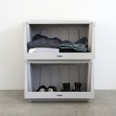 THOR ソー スタッキングシェルフコンテナ 50L セット 大容量 前開き 収納ボックス 米国TRUST社 コンテナ 収納棚 スタッキング 積み重ね 耐荷重120kg 全5色 衣類収納 押し入れ キャンプ アウトドア 車載 ガレージ 防災
